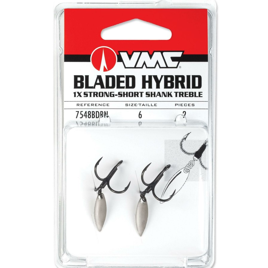 Terminal Tackle * | At Low Price Vmc Bladed Hybrid Treble Short Hooks