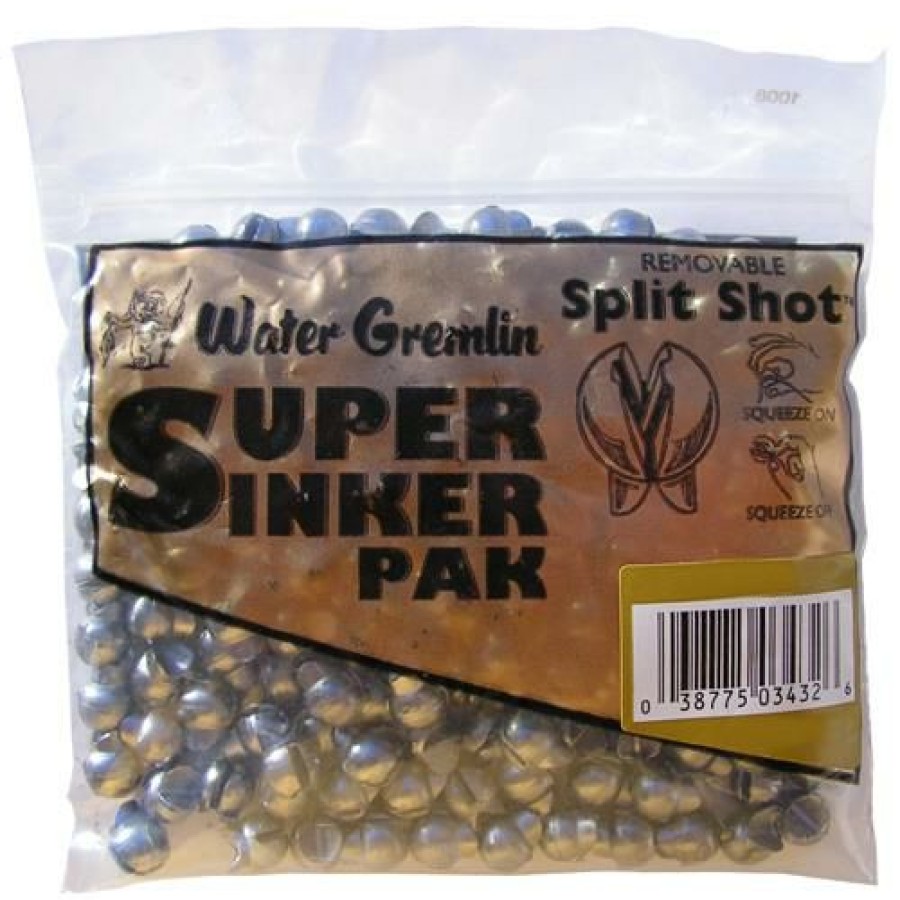 Terminal Tackle * | Quality Guarantee Water Gremlin Removable Split Shot Super Sinker Pak