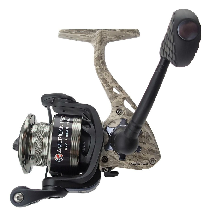 Reels * | Discounts Lew'S American Hero Camo Speed Spin Spinning Reel