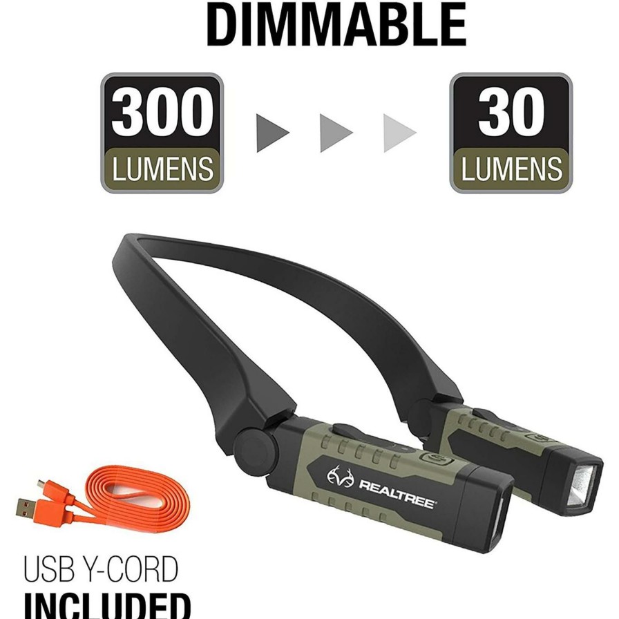 Fishing Accessories * | Delicate Design Ezred Realtree Anywear Usb Rechargeable Led Neck Light